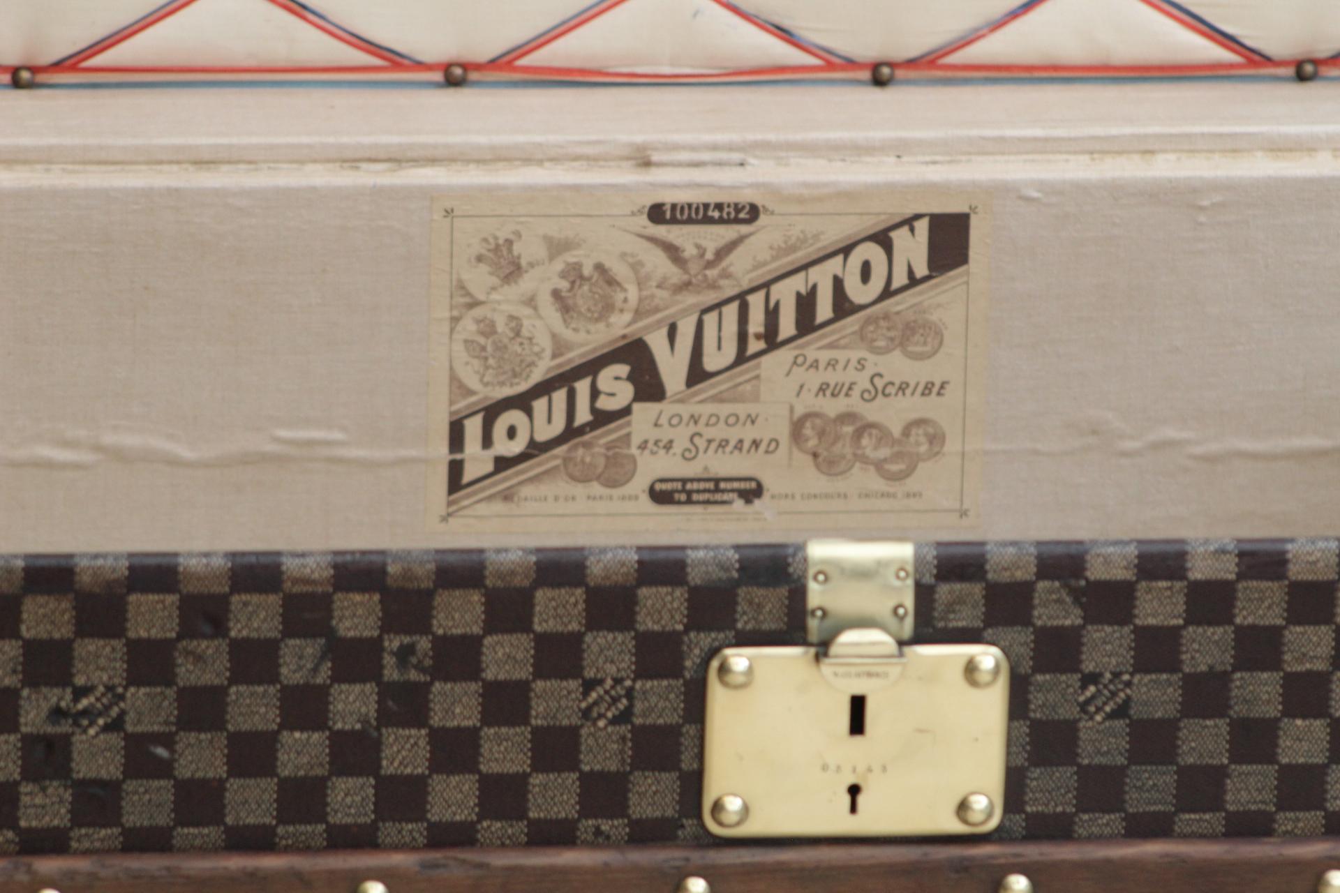 1880s Louis Vuitton Damier Canvas Courier Trunk For Sale 10