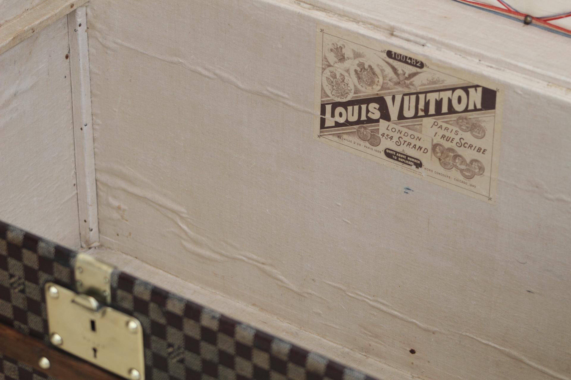 1880s Louis Vuitton Damier Canvas Courier Trunk  For Sale 12