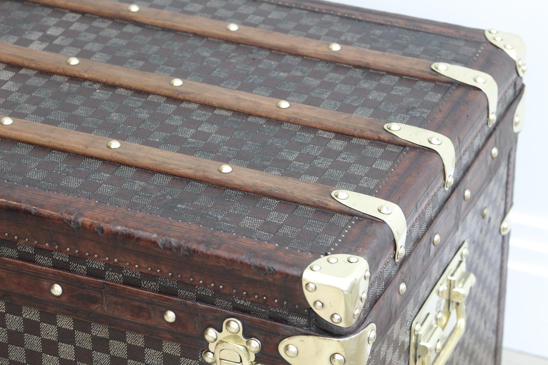 1880s Louis Vuitton Damier Canvas Courier Trunk  For Sale 15