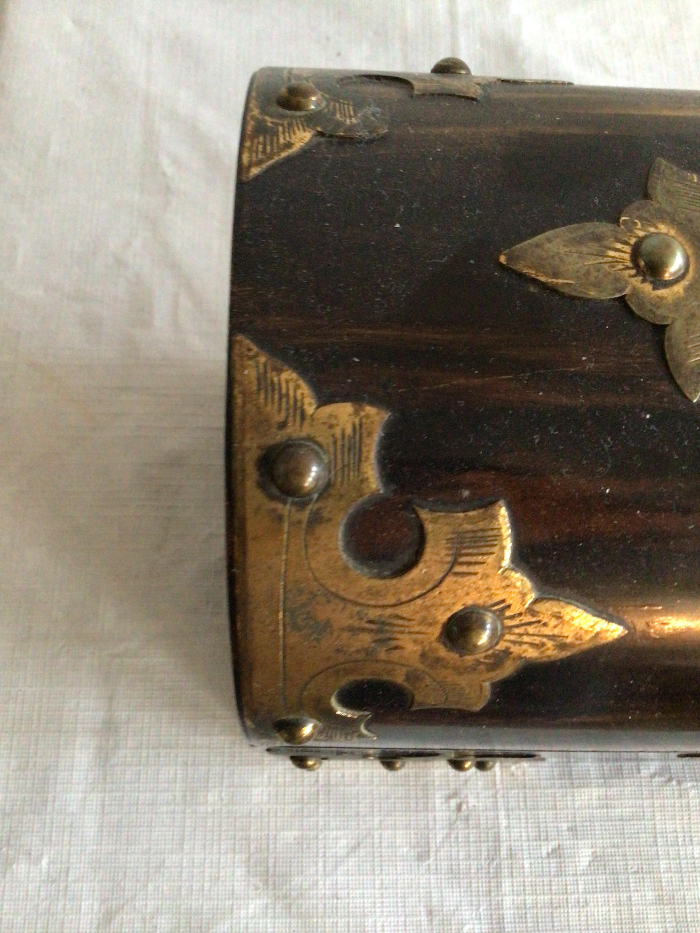 1880s Madagascar Rosewood and Brass Letter Box 5