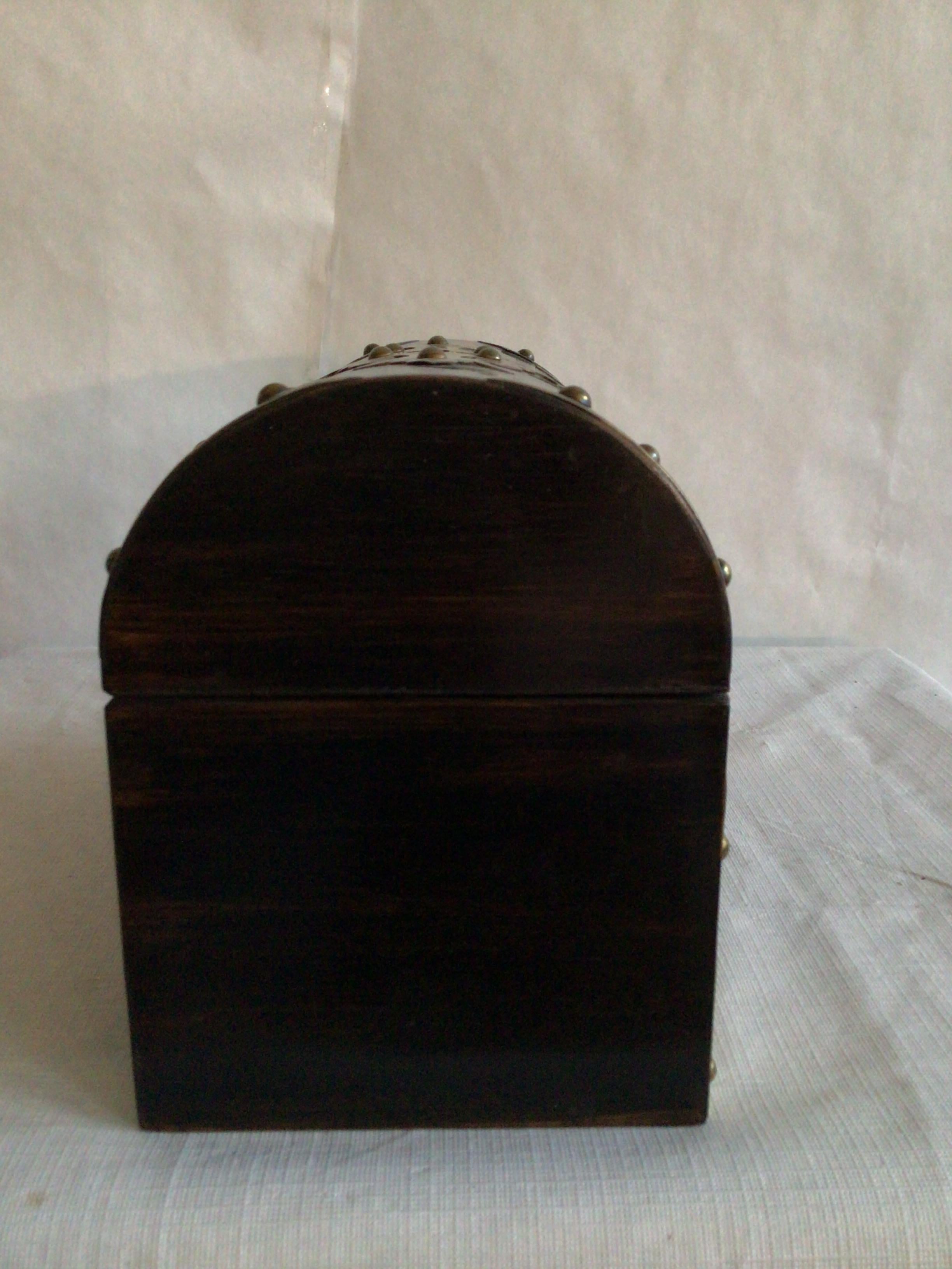 1880s Madagascar Rosewood and Brass Letter Box In Good Condition In Tarrytown, NY