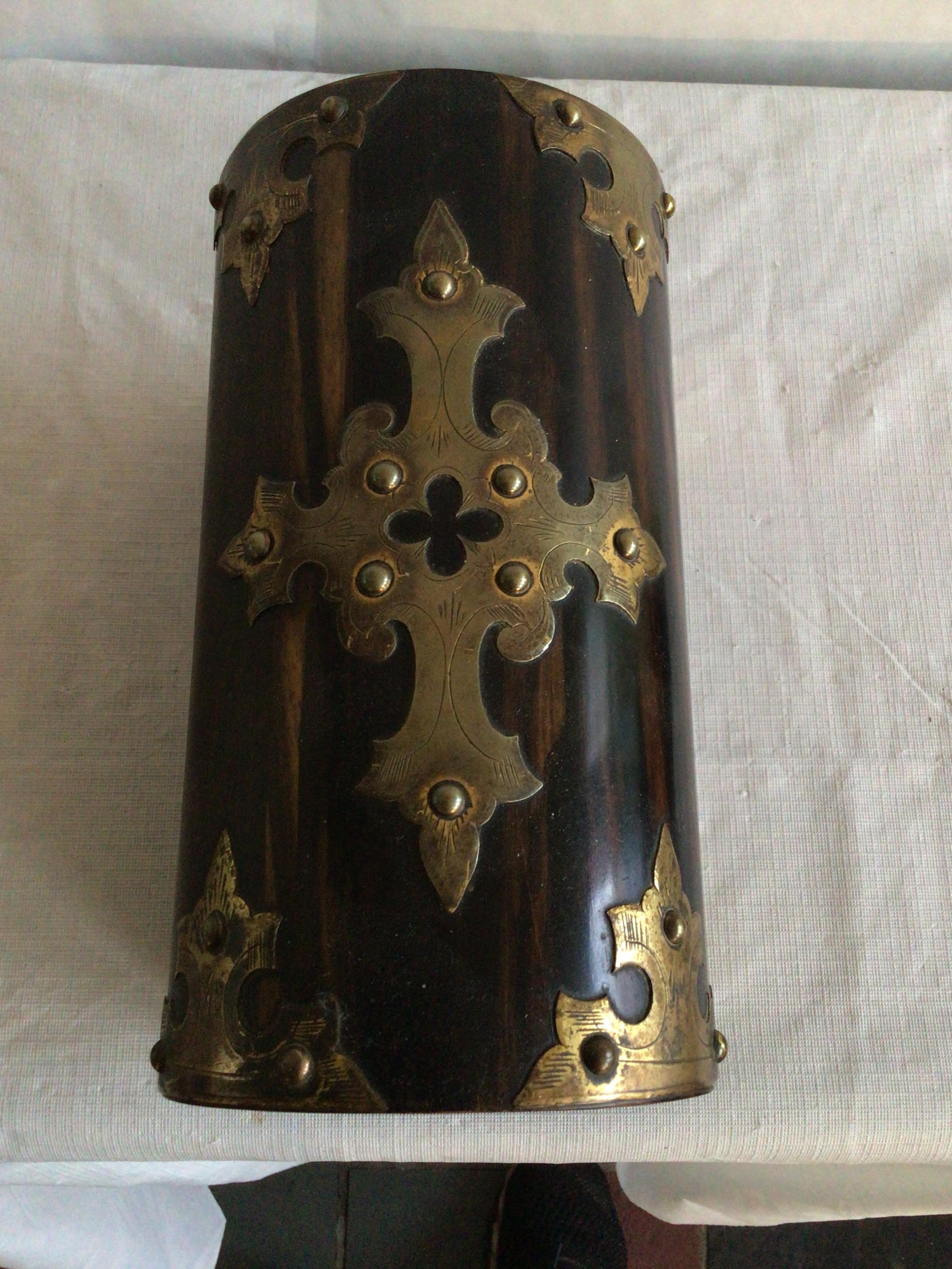 1880s Madagascar Rosewood and Brass Letter Box 3