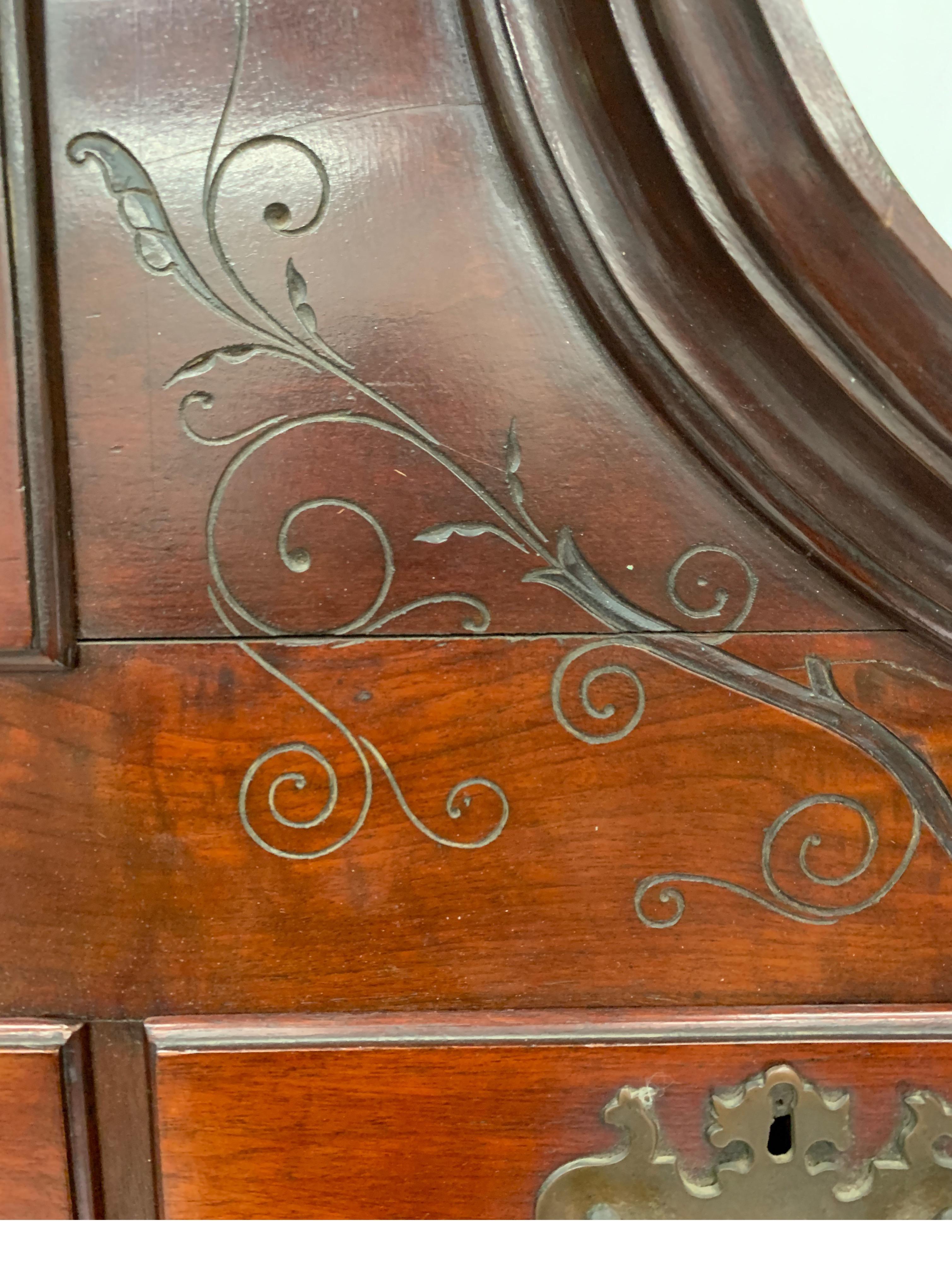 1880s Mahogany Chippendale Style Highboy with Flame Finials 4