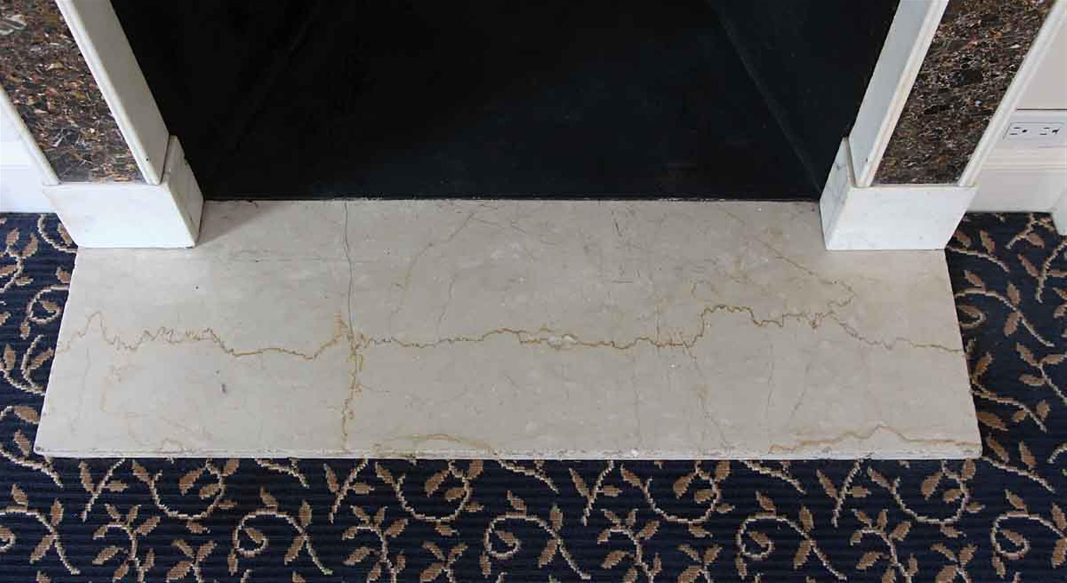 Inset Fossil Marble  Mantel Waldorf Astoria Hotel English Regency For Sale 6