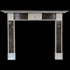 Inset Fossil Marble Mantel Waldorf Astoria Hotel English Regency