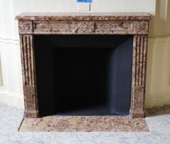 1880s NYC Waldorf Astoria Hotel Amarillo Breche Mármol Mantel de la Suite 40Y