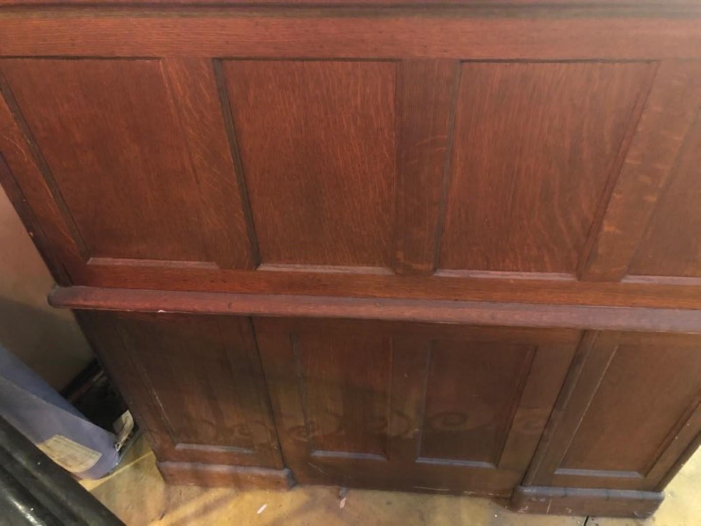 Late 19th Century 1880s Oak Roll Top Desk with Seven Drawers and Neat Cubbyhole Storage