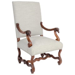 1880s Os De Mouton Upholstered Armchair