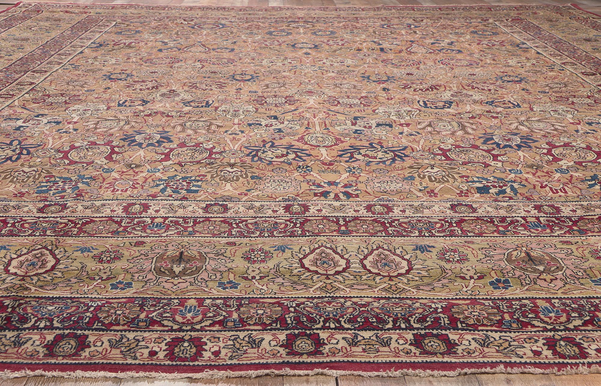 1880er Jahre übergroßer antiker persischer Kermanshah-Teppich (Wolle) im Angebot