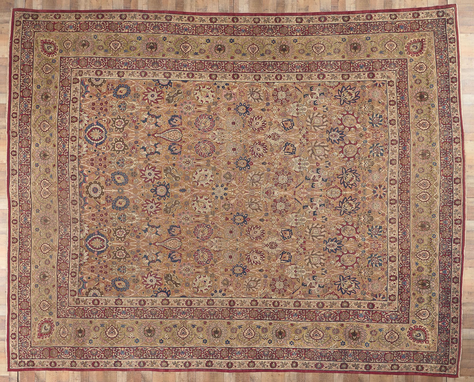 1880er Jahre übergroßer antiker persischer Kermanshah-Teppich im Angebot 1