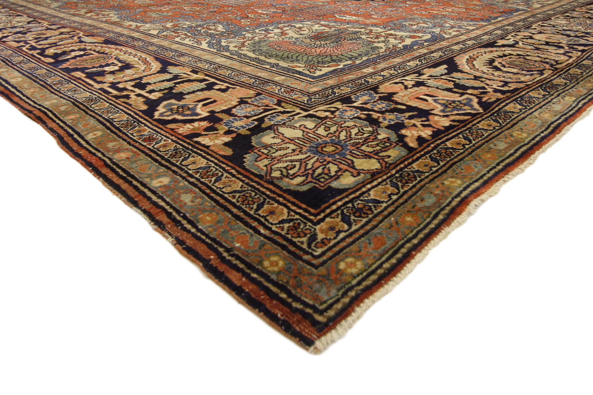 Persiano Tappeto persiano Sarouk Farahan del 1880, 09'00 x 13'02 in vendita