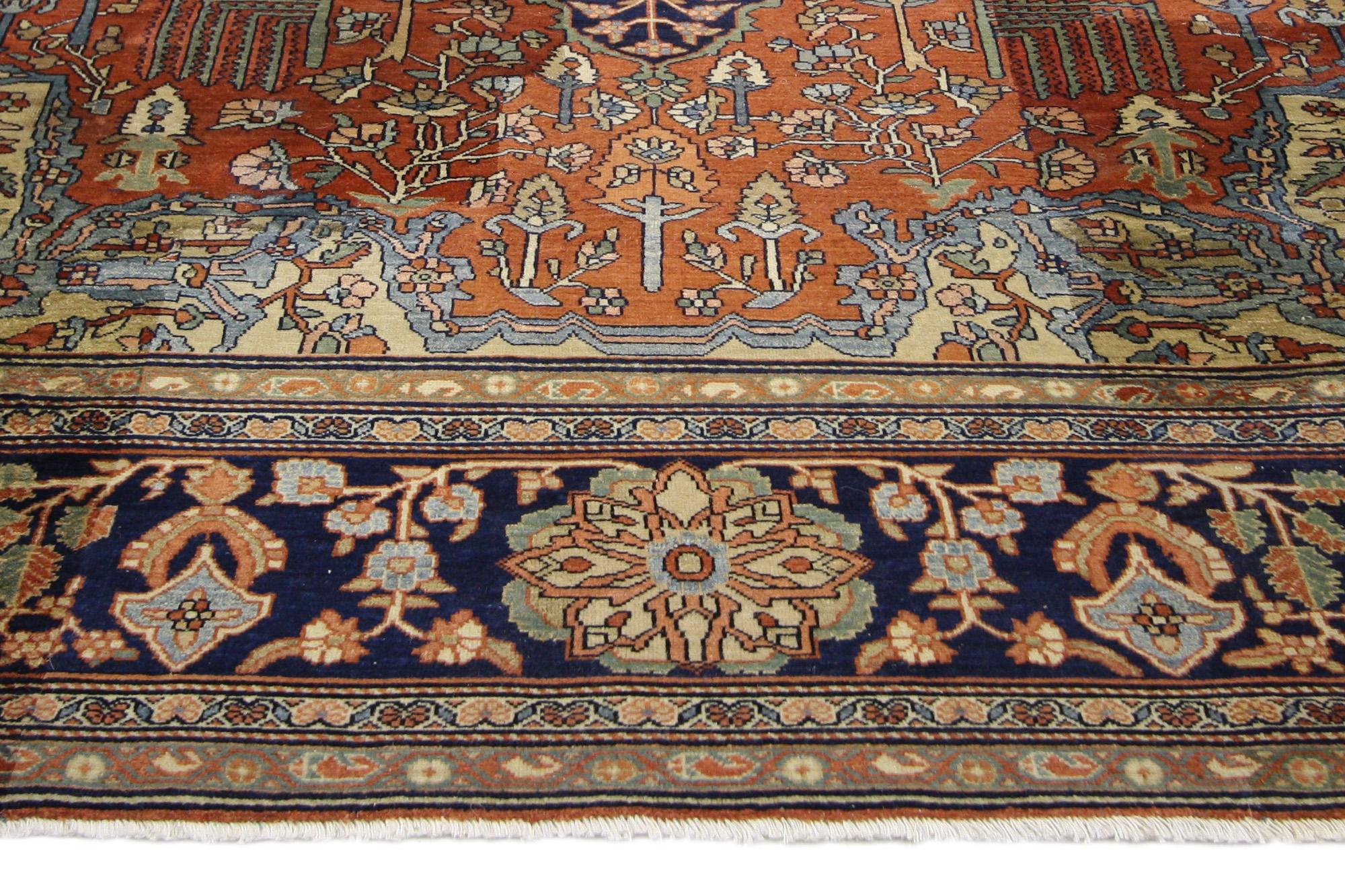 Tappeto persiano Sarouk Farahan del 1880, 09'00 x 13'02 In condizioni buone in vendita a Dallas, TX