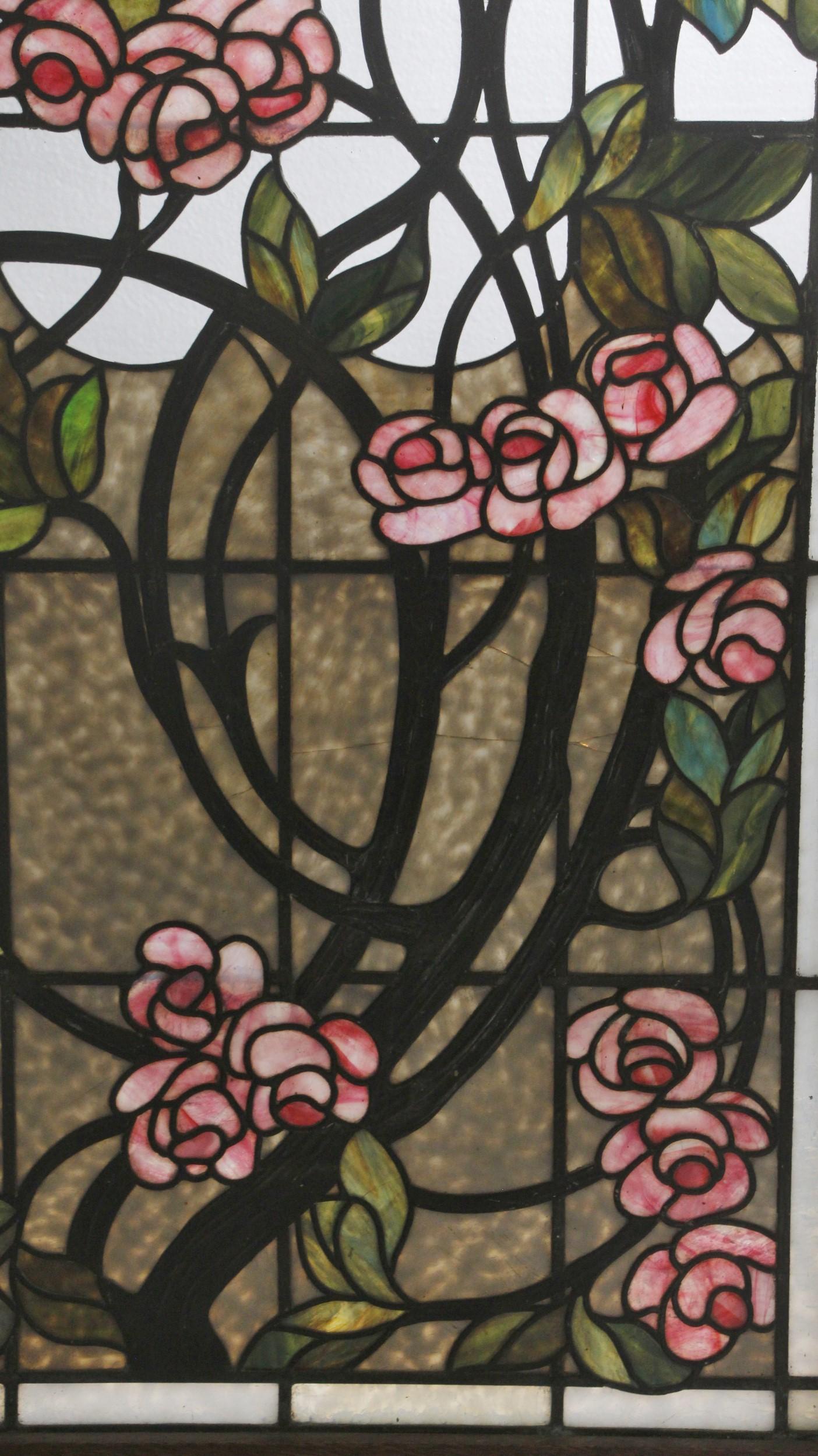 floral stained glass windows