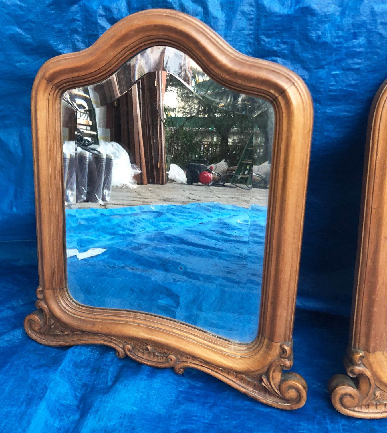 Country  Pair of Mirrors Walnut