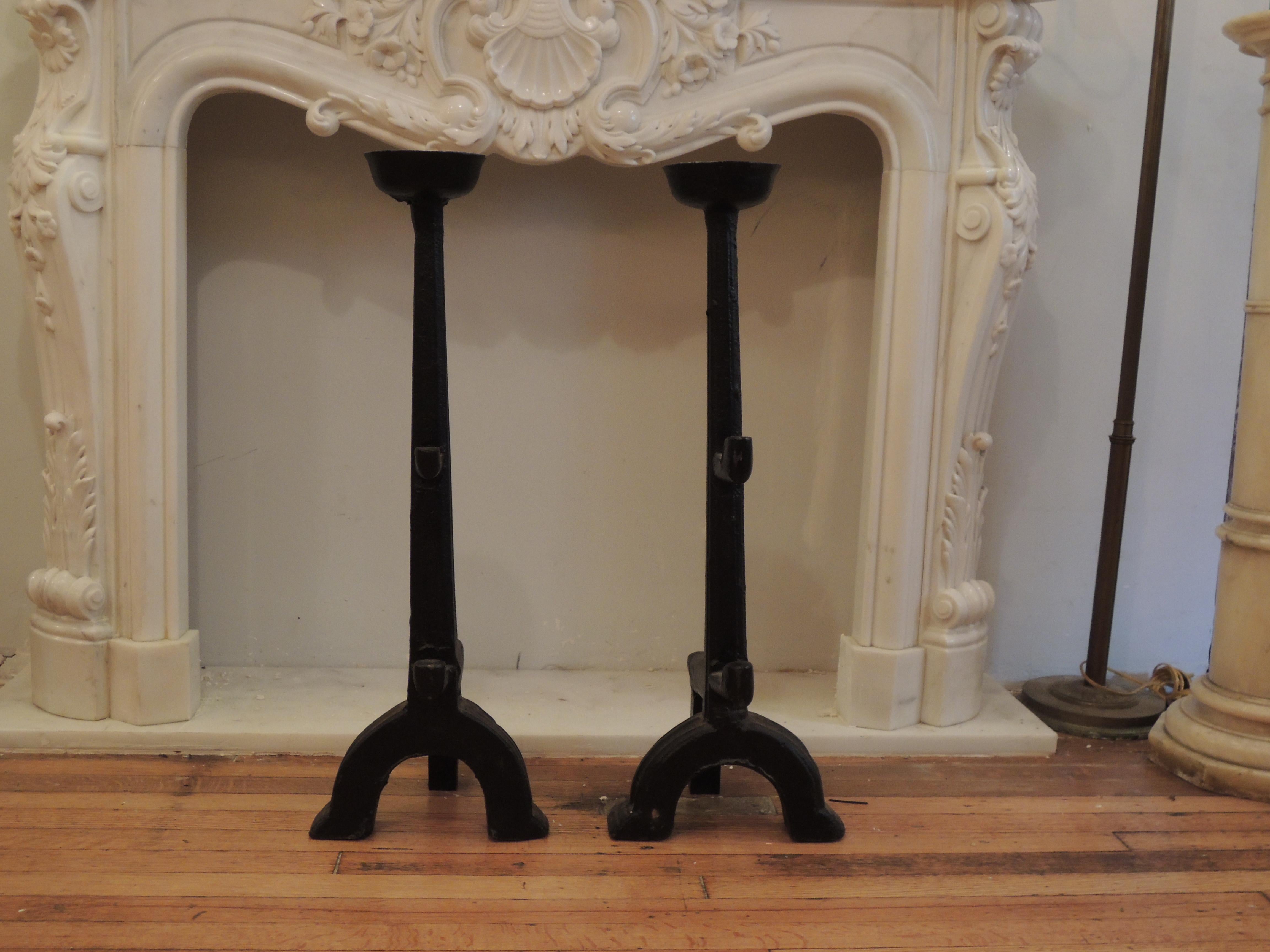 hand forged andirons