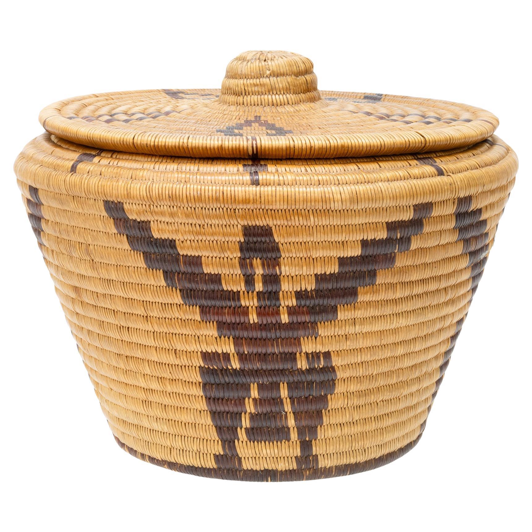 1880s Panamint Lidded Basket
