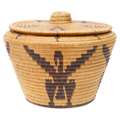 Cesta con tapa Panamint de 1880