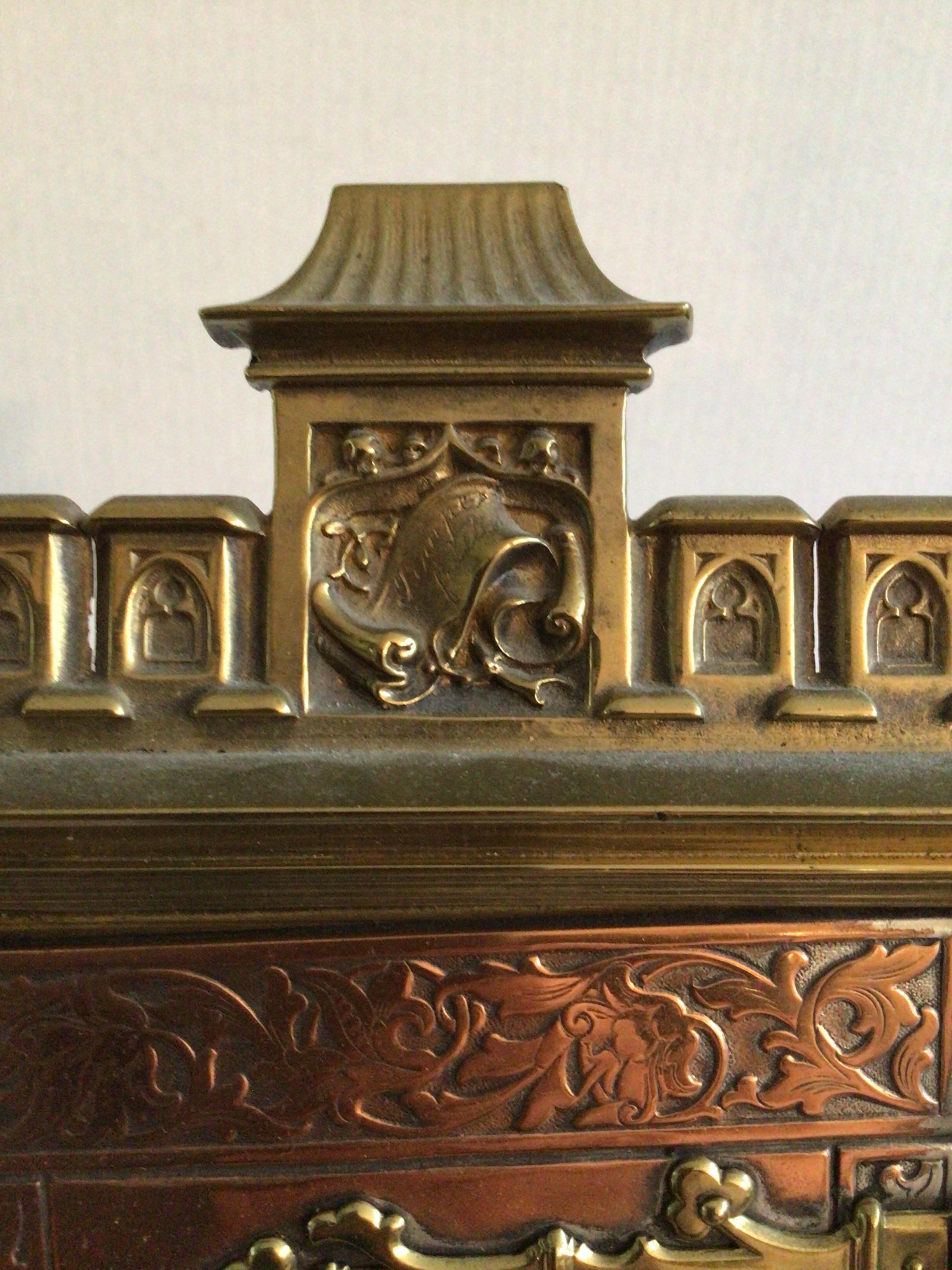 Brass 1880s Picture Frame With Hinged Door