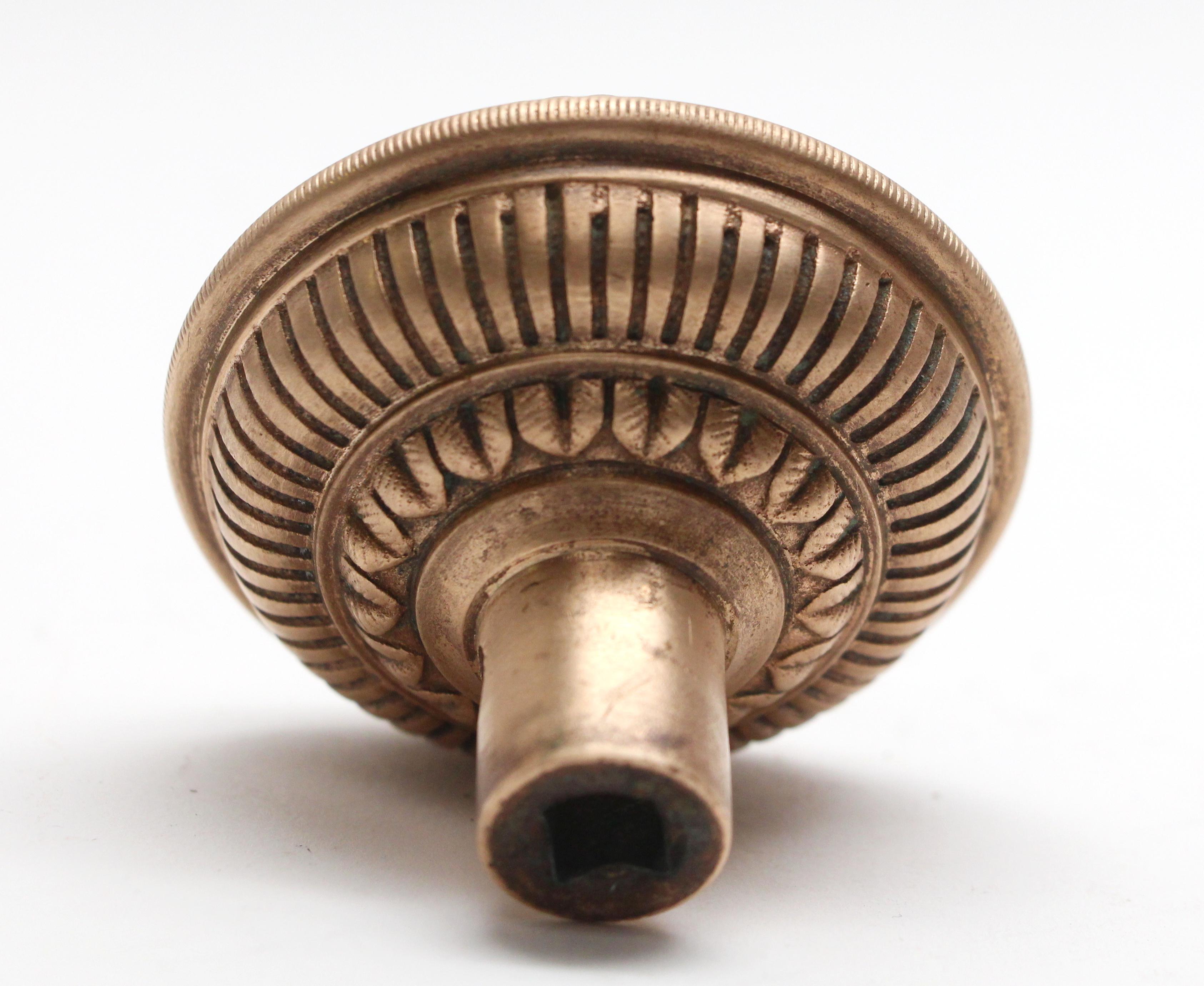 1880s Representational Style Bronze Greek Head Door Knob In Good Condition In New York, NY