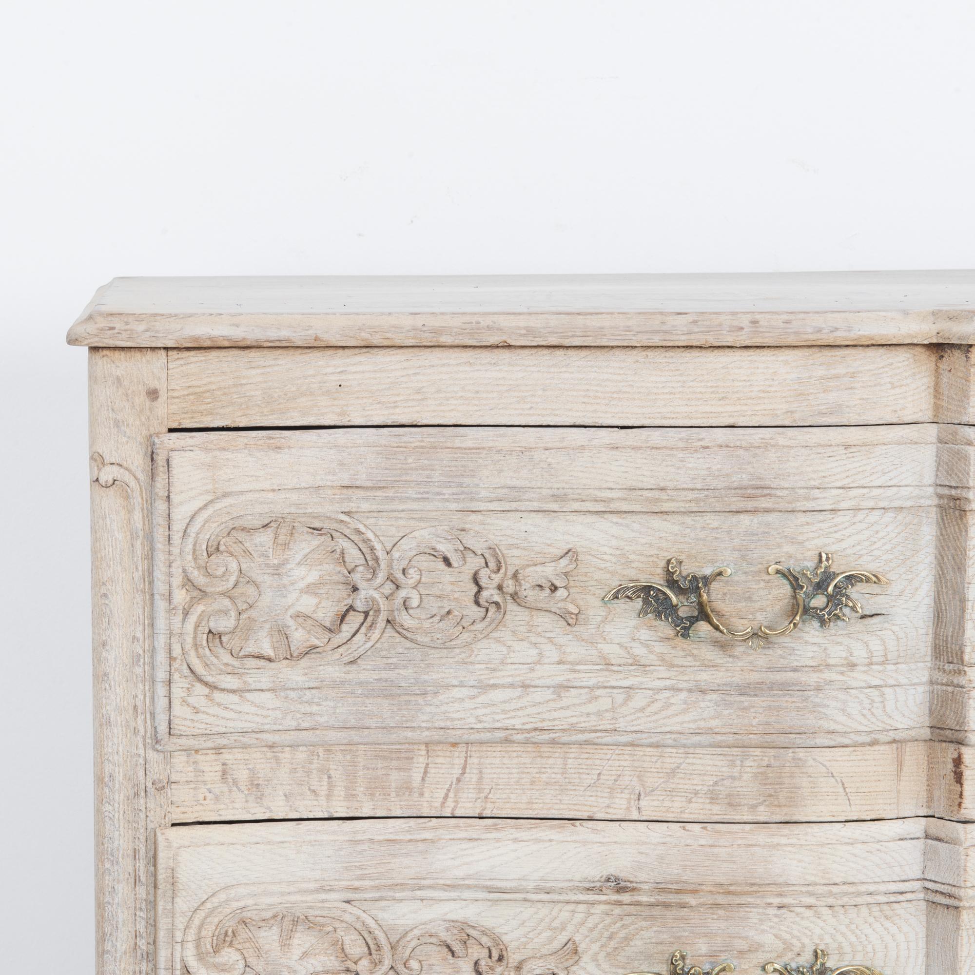 Brass 1880s Rococo Chest of Drawers