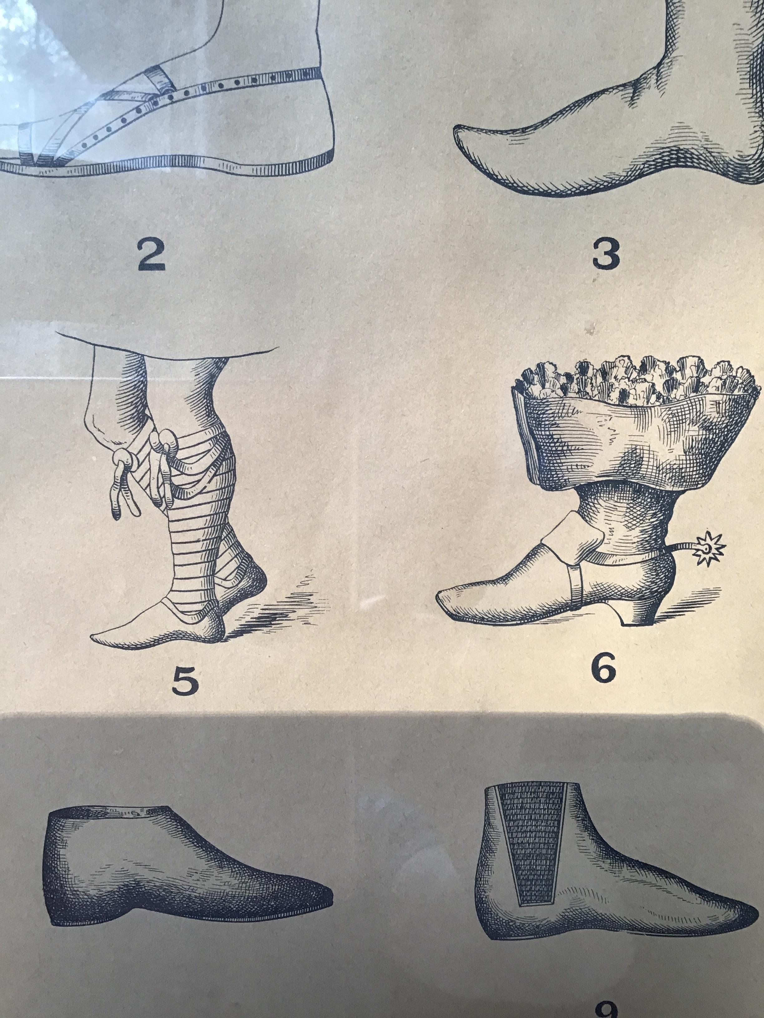 Paper 1880s Shoe Description Print For Sale