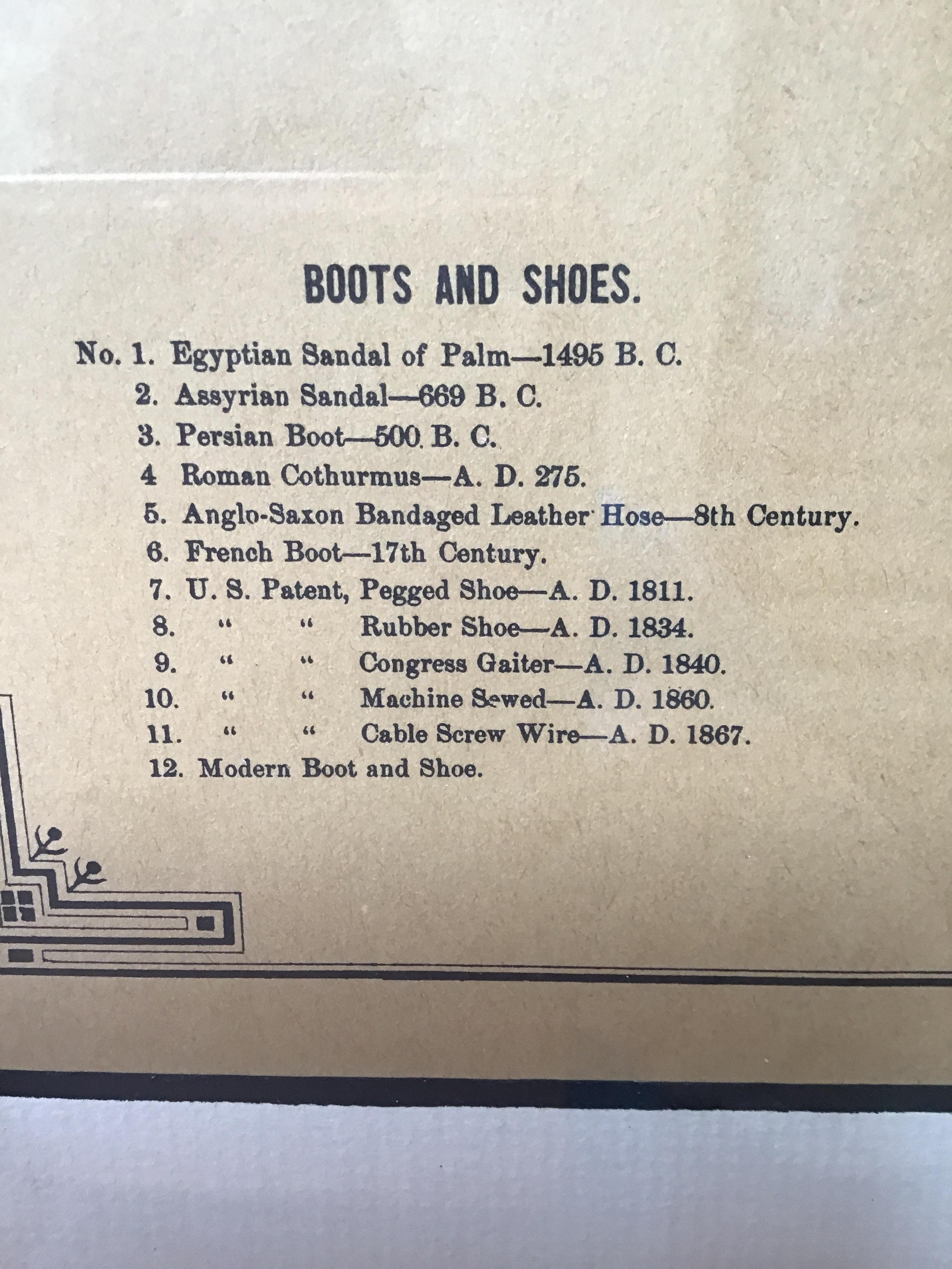 1880s Shoe Description Print For Sale 3