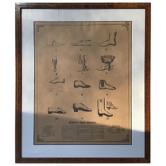 Antique 1880s Shoe Description Print