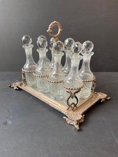 1880s Silver Plate 8 Bottle Cruet Set