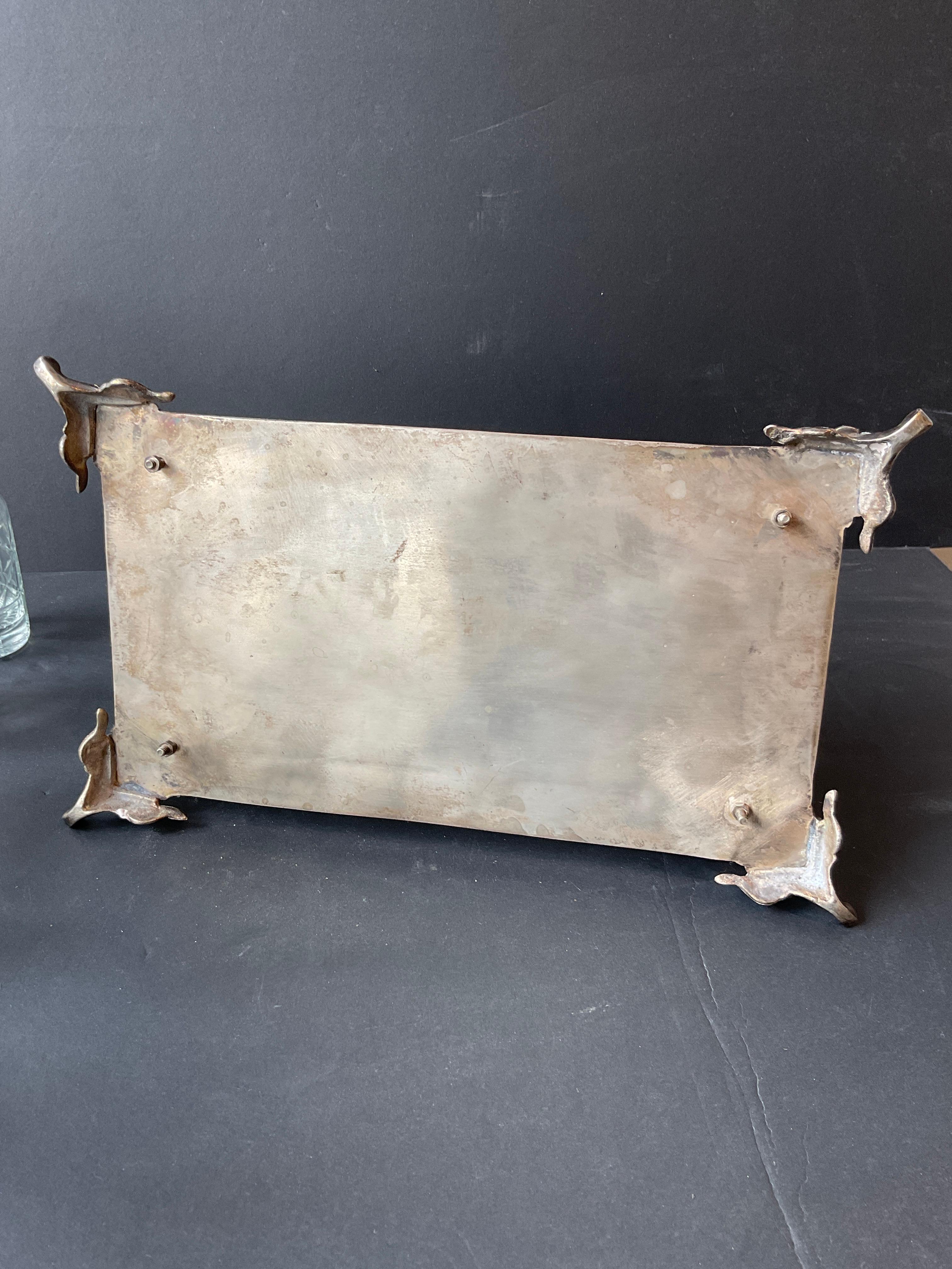 Set de 8 burettes en métal argenté des années 1880 en vente 4