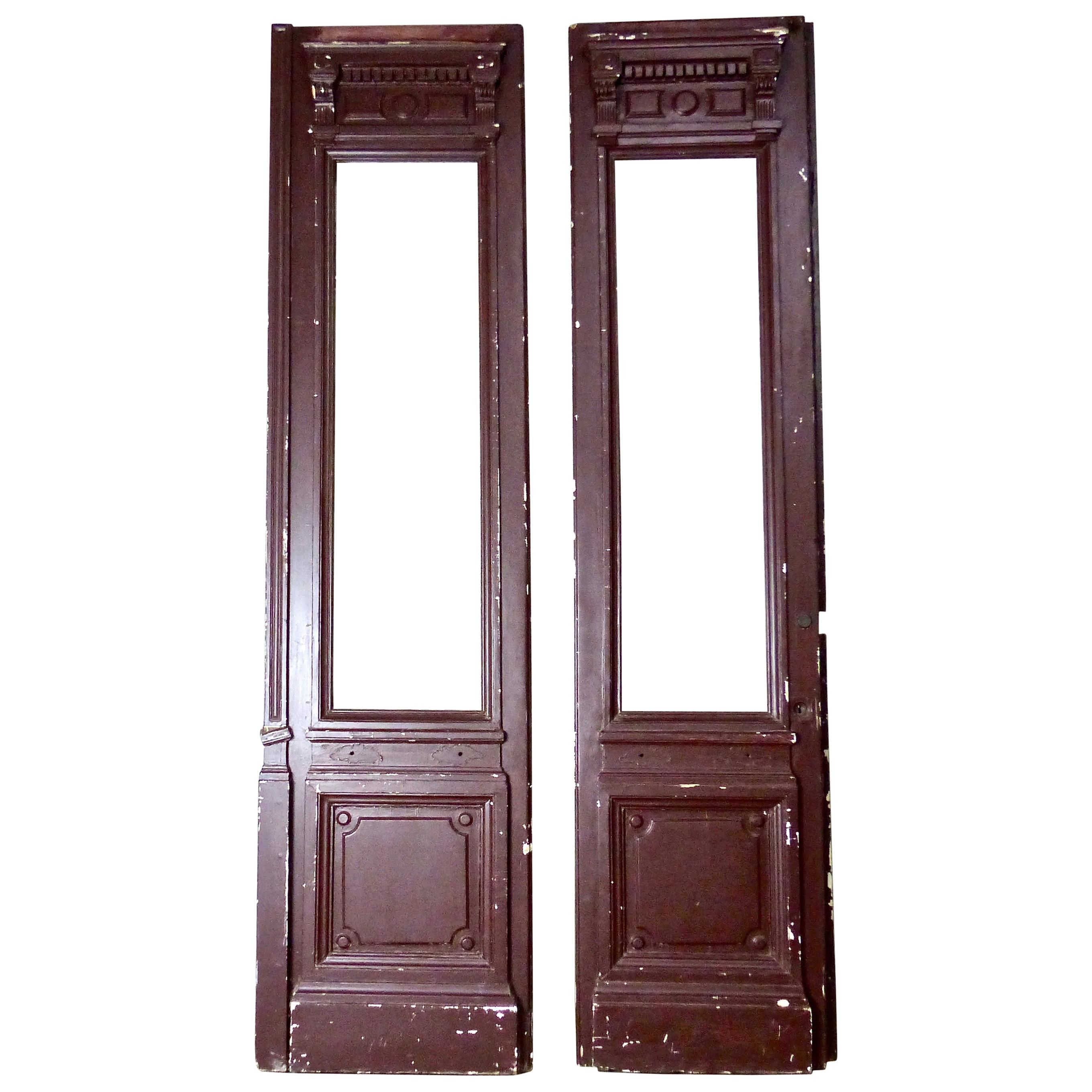 1880s Solid Wood Commercial Doors For Sale