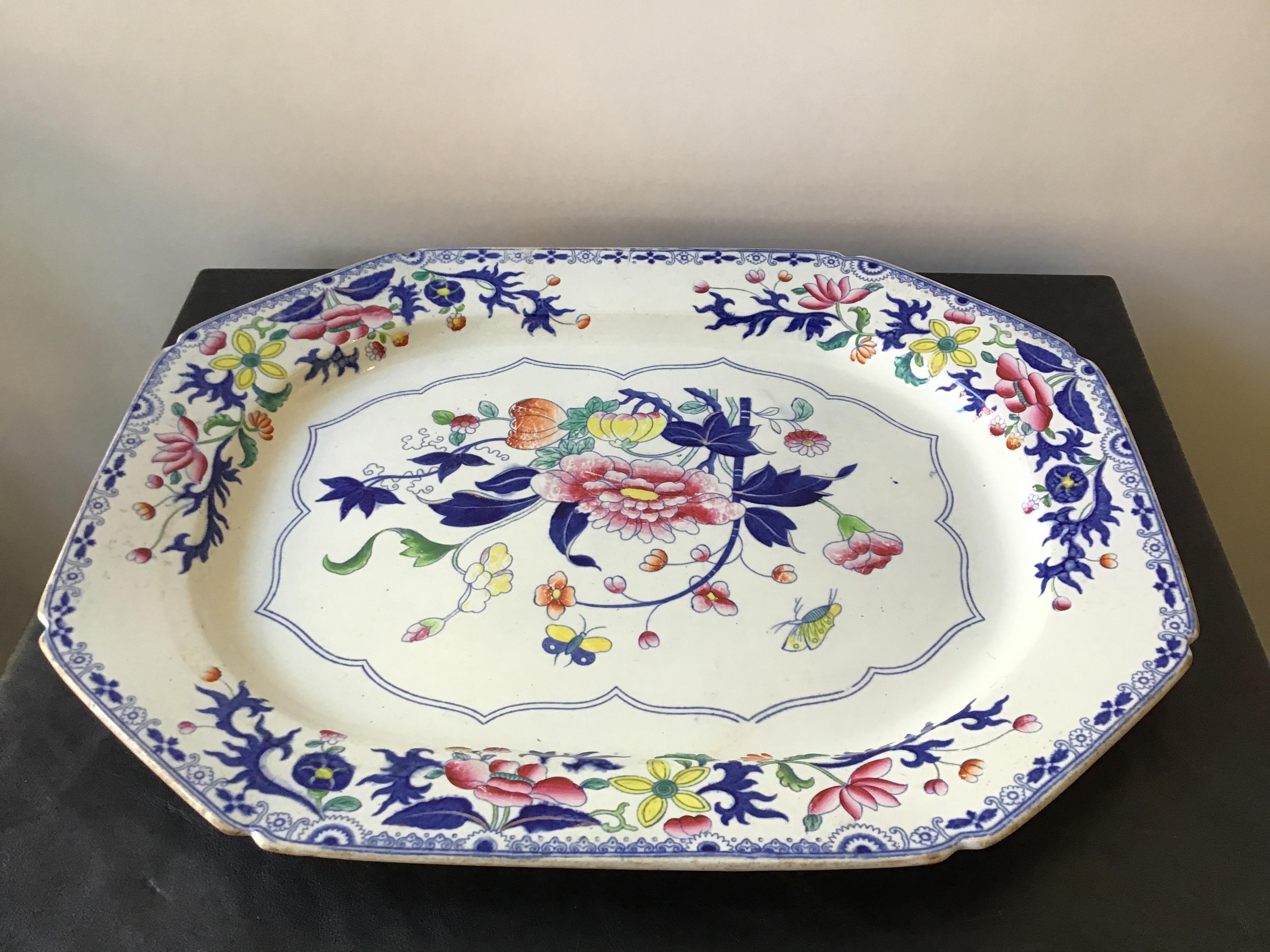 Plato de porcelana Stone de la década de 1880 Fines del siglo XIX en venta
