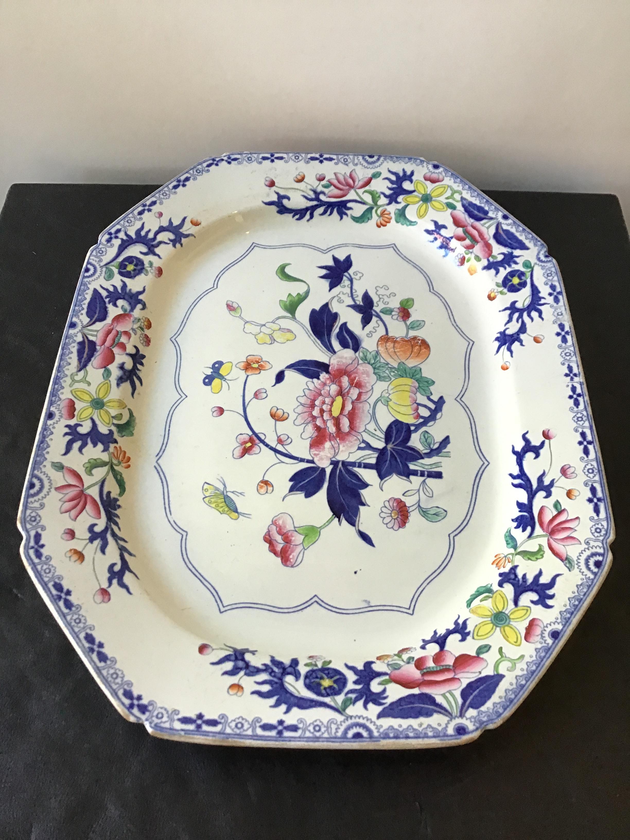 Stoneware 1880s Stone China Platter For Sale
