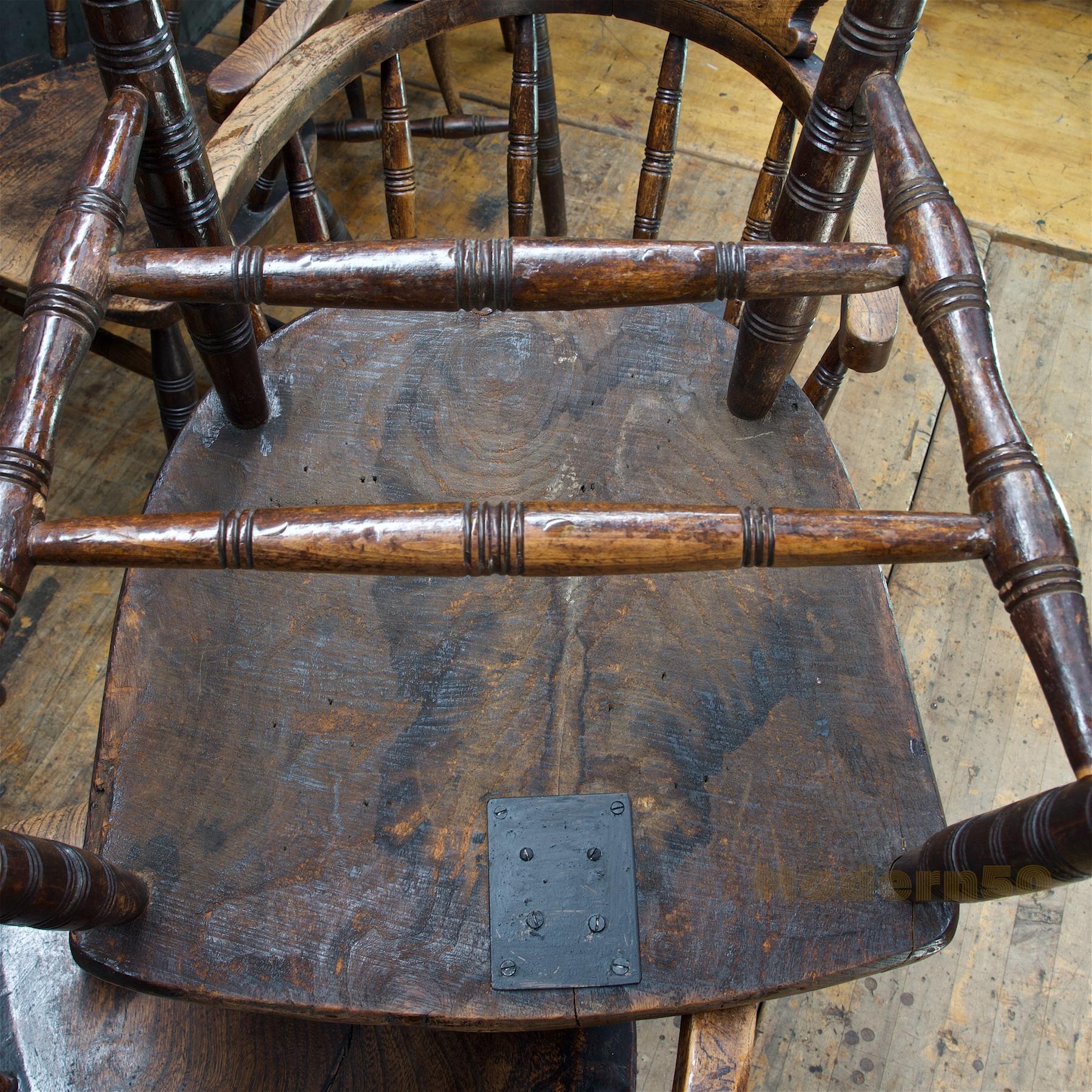 Late 19th Century 1880s Tavern Dining Chairs Pirate Captains Six Farmhouse Rustic Colonial Craft 