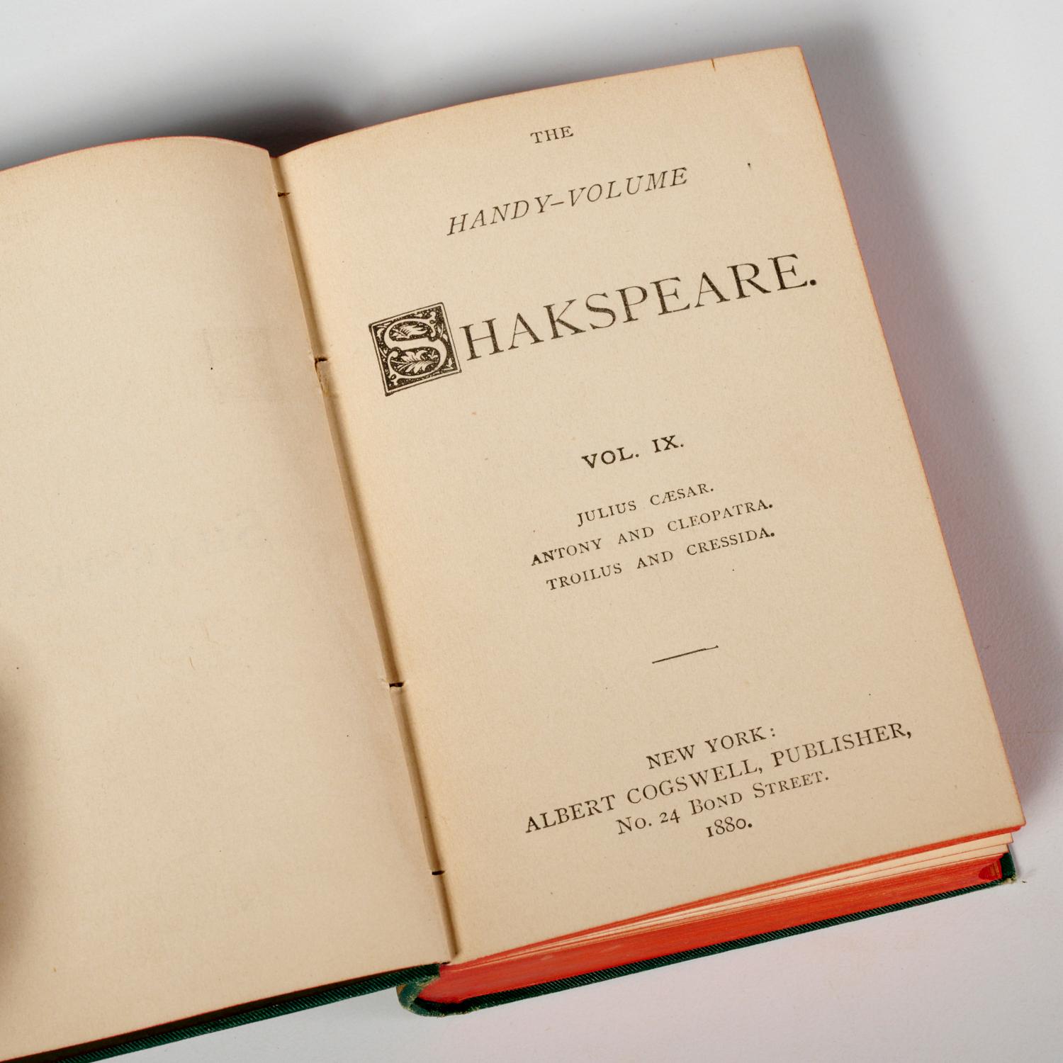 American 1880's Handy-Volume Set of Shakespeare's Works in Thirteen Volumes