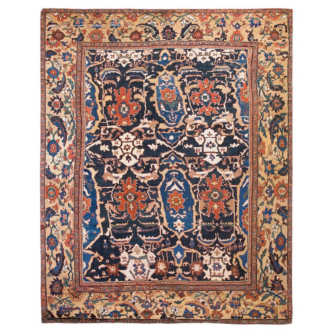 1880s Unique Artistic Blue Persian Ziegler Sultanabad Rug 10
8"x13
3 Carpet