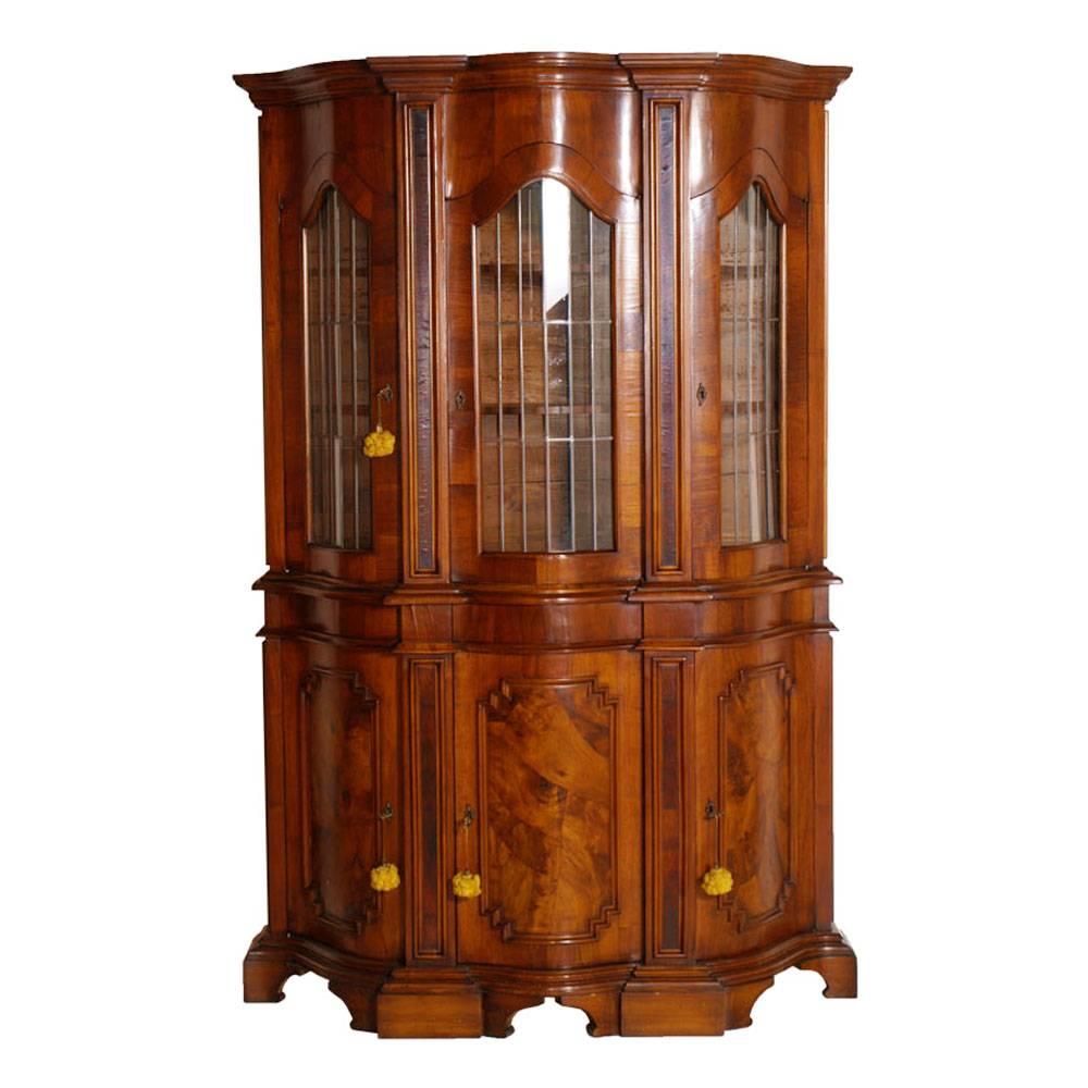 1880s Venetian Credenza Display Cabinet Baroque by Michele Bonciani Cascina For Sale