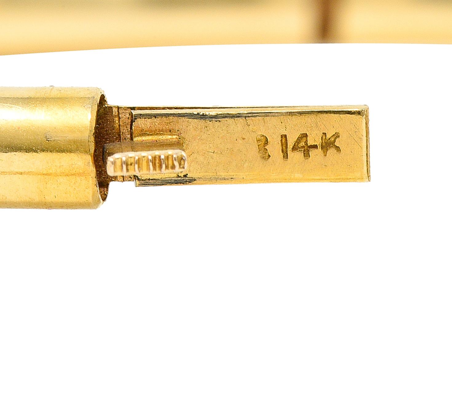 1880er Jahre viktorianisches 0,75 Karat Diamant-Armreif aus 14 Karat Gelbgold 2