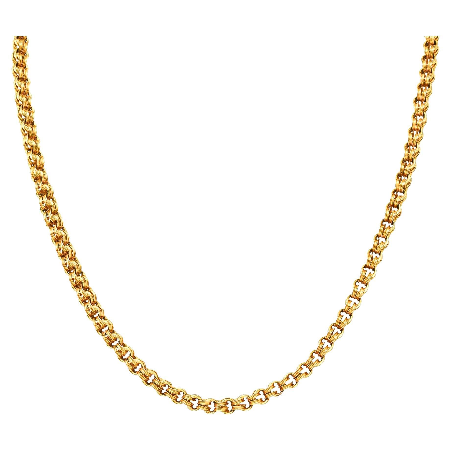 Large Gold Link Chain Necklace at 1stDibs