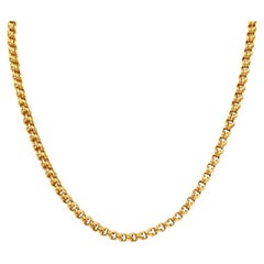 1880's Victorian 14 Karat Yellow Gold Link Chain Necklace