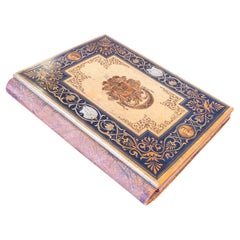 1880s Vintage Victorian Style Photo Album with Decorative Embossed Cover