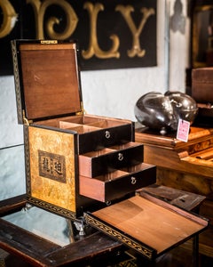 1880s Wooden Tea Cabinet by Clark