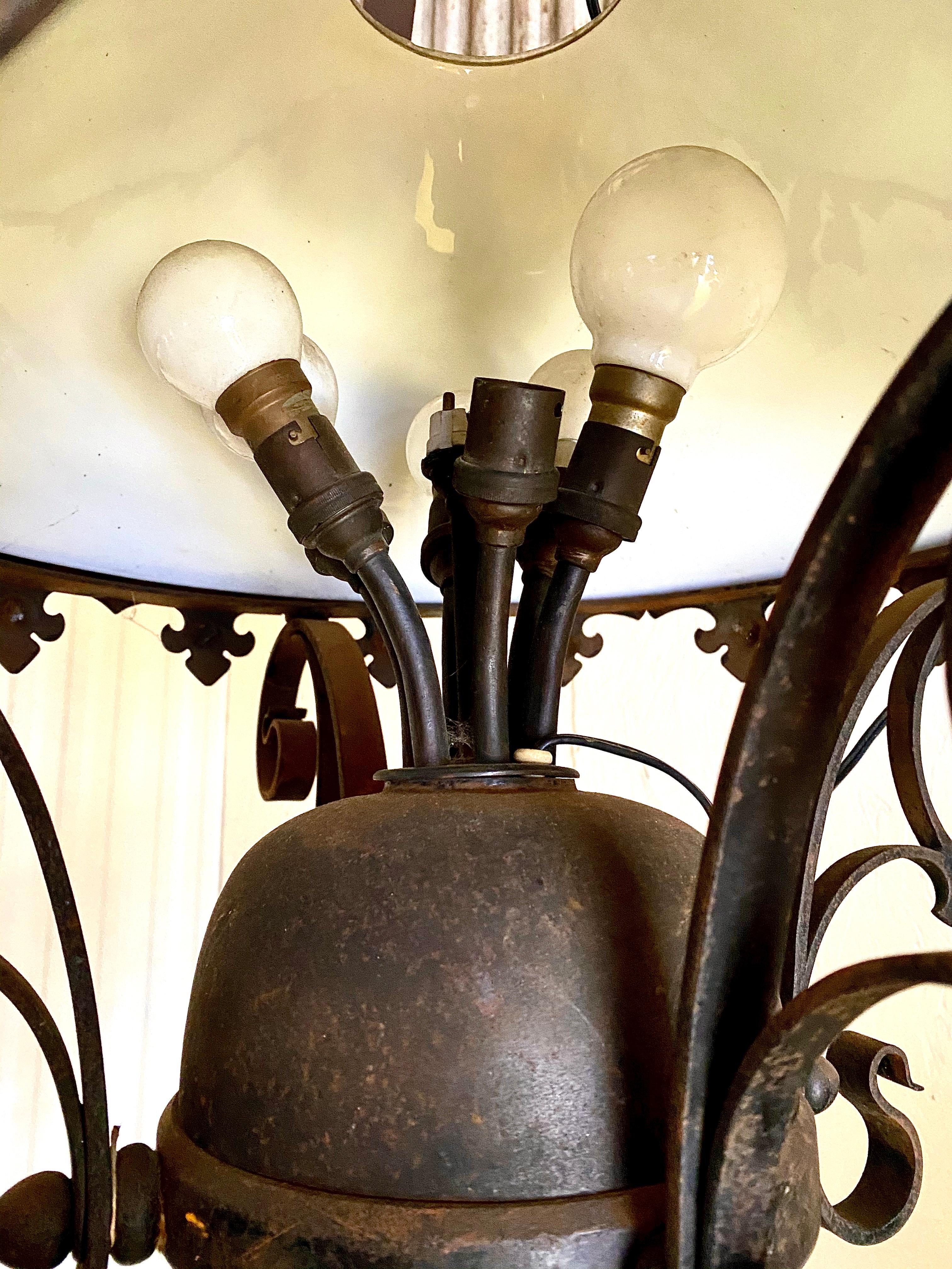 1880s Wrought Iron American Gothic Light In Good Condition For Sale In Mount Pleasant, SC