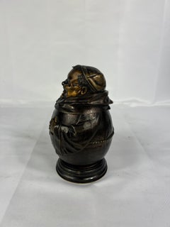 1881 Edward VII Prince of Wales Bronze Monk Inkwell & Humidor Admiral Henry Glyn