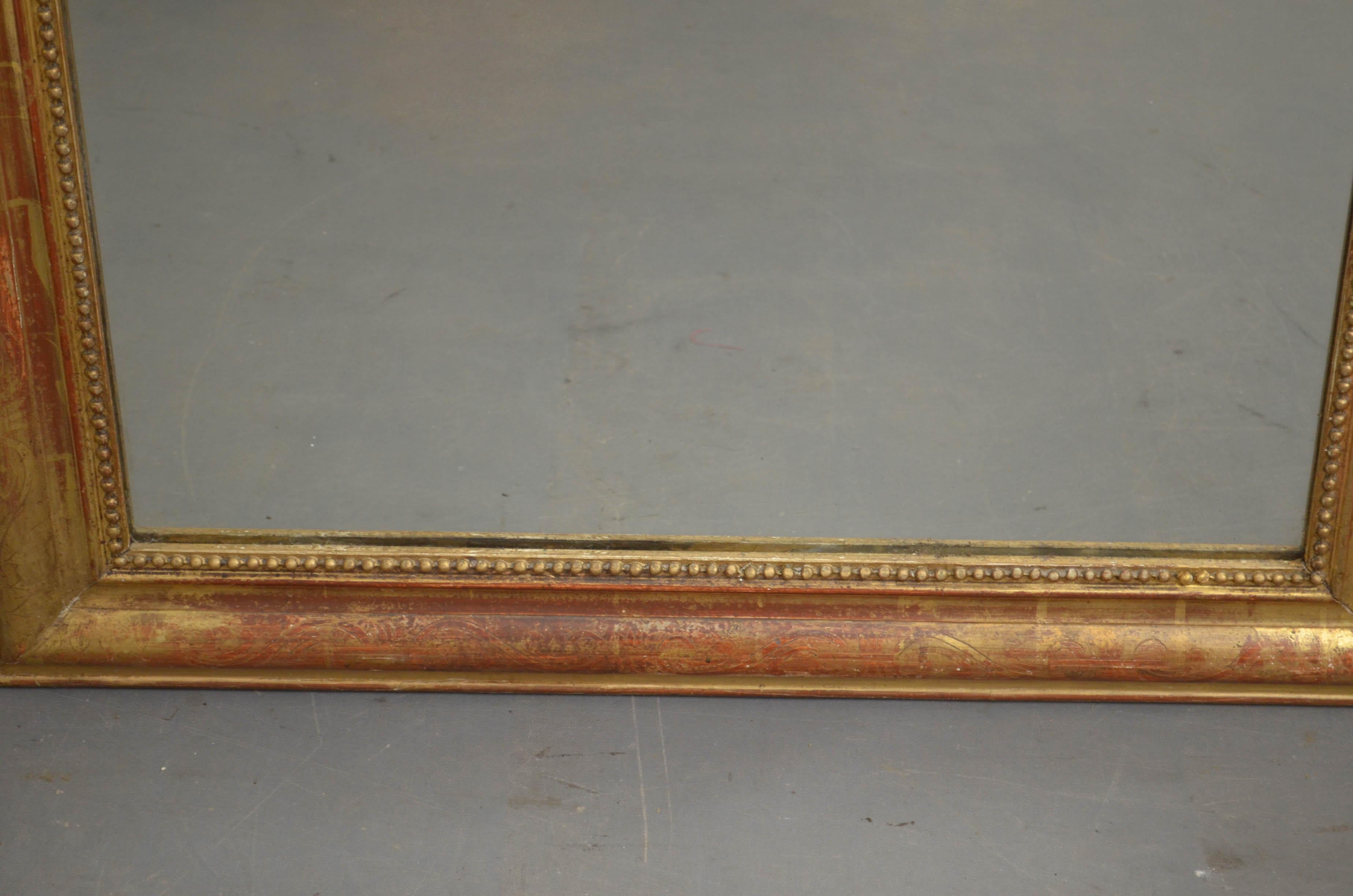 Louis Philippe 1881 French Giltwood Wall Mirror