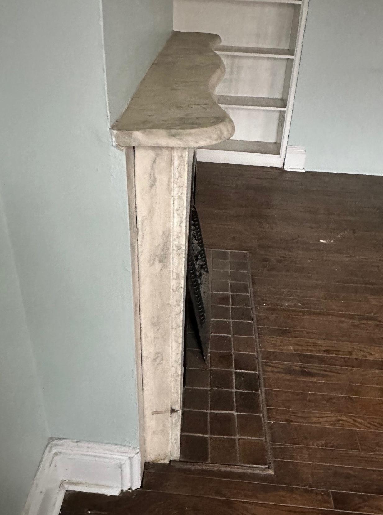 Cast 1881 NYC Townhouse Simple Arched Marble Mantel