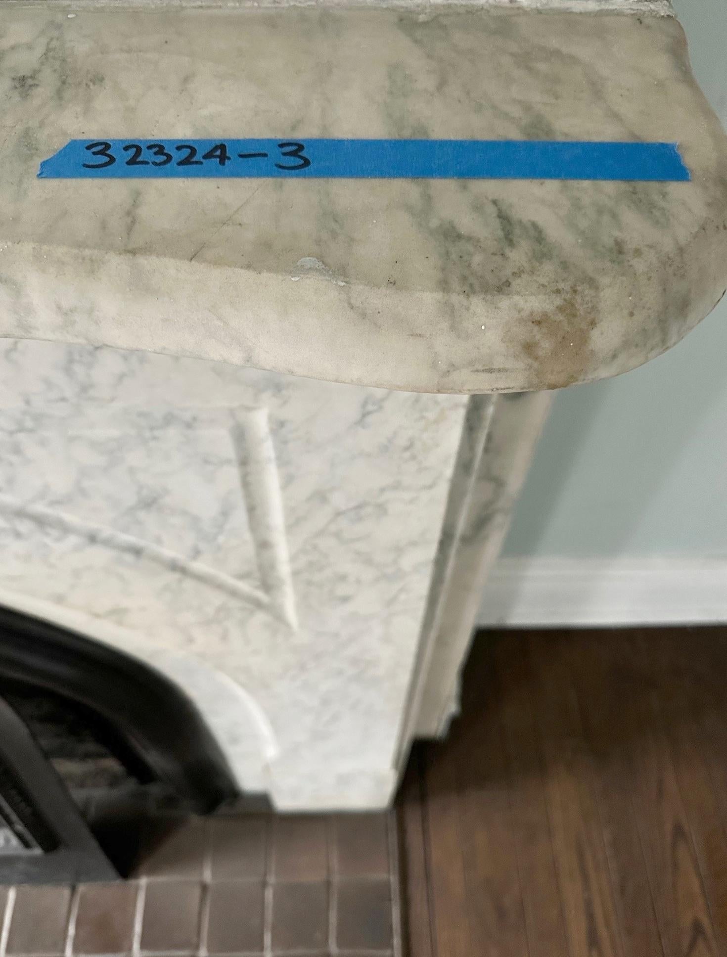 1881 NYC Townhouse Simple Arched Marble Mantel 3