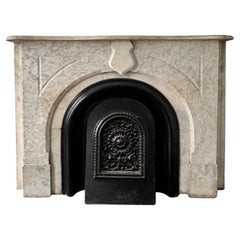 1881 NYC Townhouse Simple Arched Marble Mantel