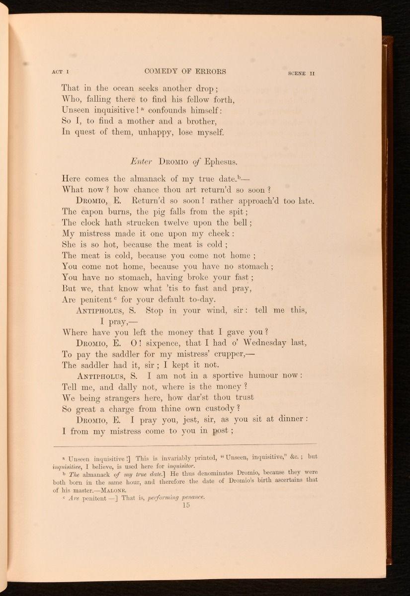 1881 The Works of William Shakespeare (Les œuvres de William Shakespeare) Bon état - En vente à Bath, GB