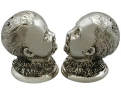 1882 Antike viktorianische Pfefferstreuer aus Sterlingsilber, neuartig