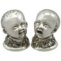 1882 Antike viktorianische Pfefferstreuer aus Sterlingsilber, neuartig